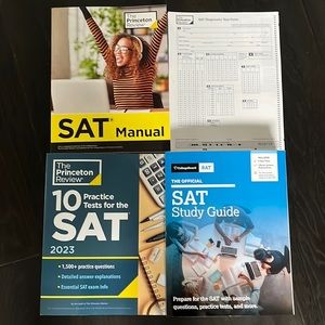 NEW Set of 3 2023 SAT Study Guides and Practice Tests